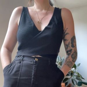 Abercrombie stretch knit wrap tank